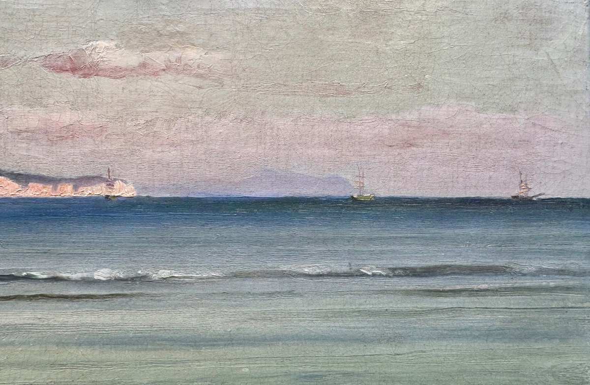 Paul Saïn (1853-1908) Provence Avignon Marine Bord De Mer Toulon Var-photo-3