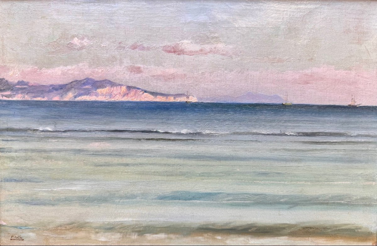 Paul Saïn (1853-1908) Provence Avignon Marine Seaside Toulon Var