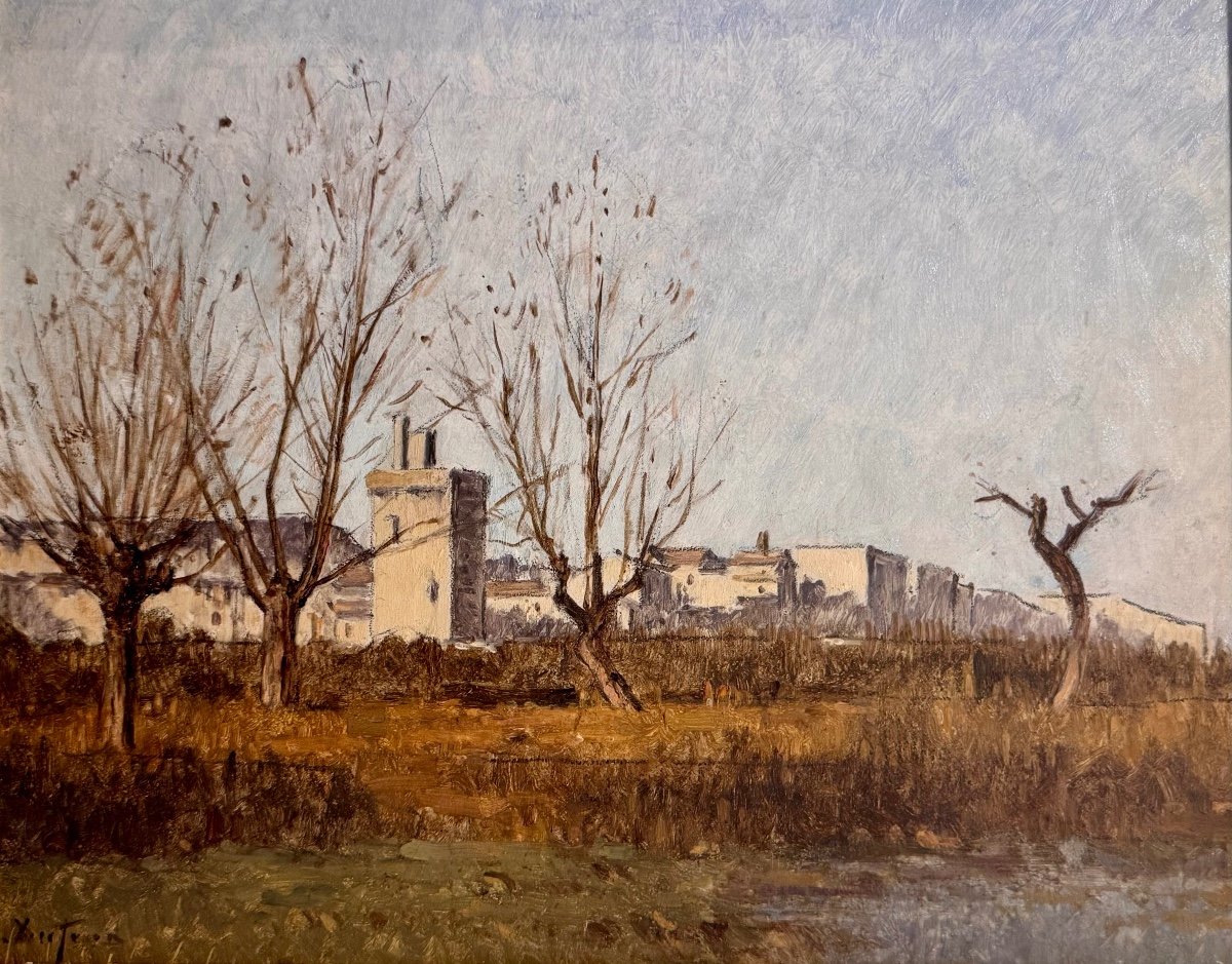 Camille Dufour (1841-1933) Paris Provence The Philippe Le Bel Tower In Villeneuve-lès-avignon