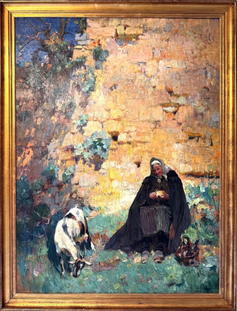 Louis Montagné (1879-1960) Provence Avignon Paris Antoinette La Bergère Du Village Des Angles-photo-2