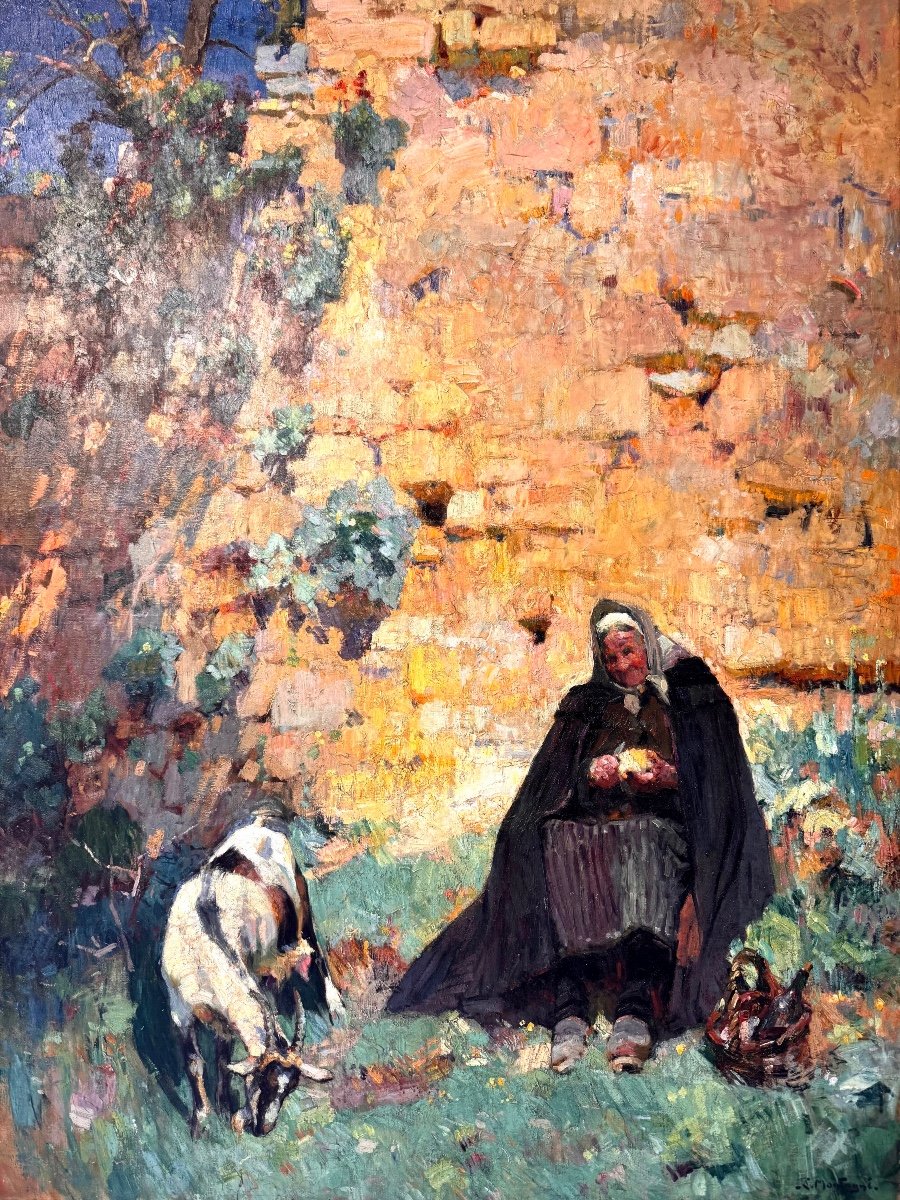 Louis Montagné (1879-1960) Provence Avignon Paris Antoinette La Bergère Du Village Des Angles-photo-3