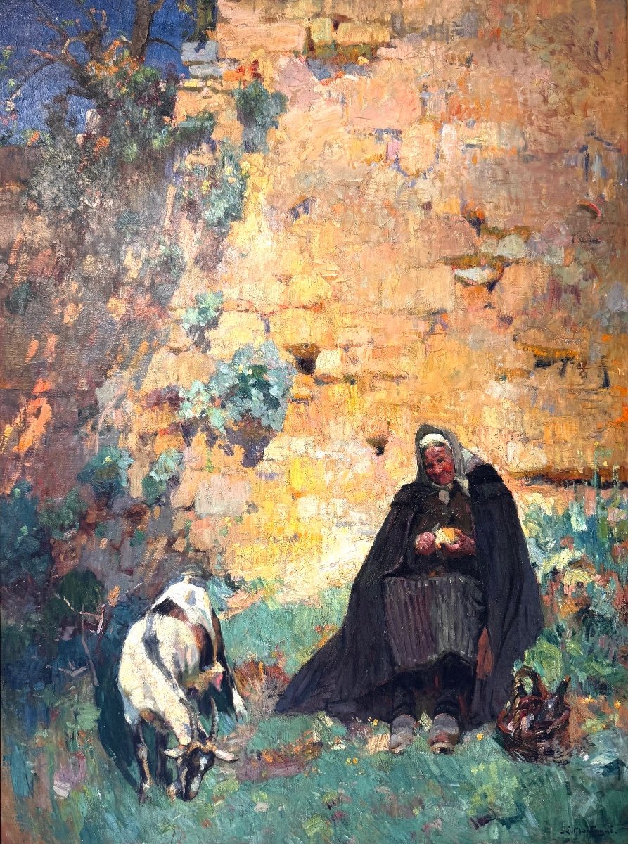 Louis Montagné (1879-1960) Provence Avignon Paris Antoinette La Bergère Du Village Des Angles