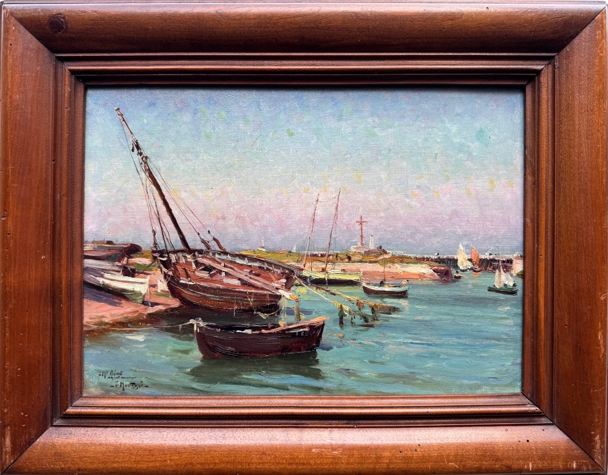 Louis Montagné (1879-1960) Provence Avignon Paris Calvados Le Port De Courseulles-sur-mer 1907-photo-2