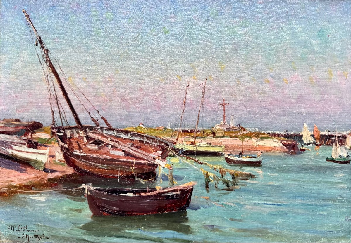 Louis Montagné (1879-1960) Provence Avignon Paris Calvados Le Port De Courseulles-sur-mer 1907-photo-4