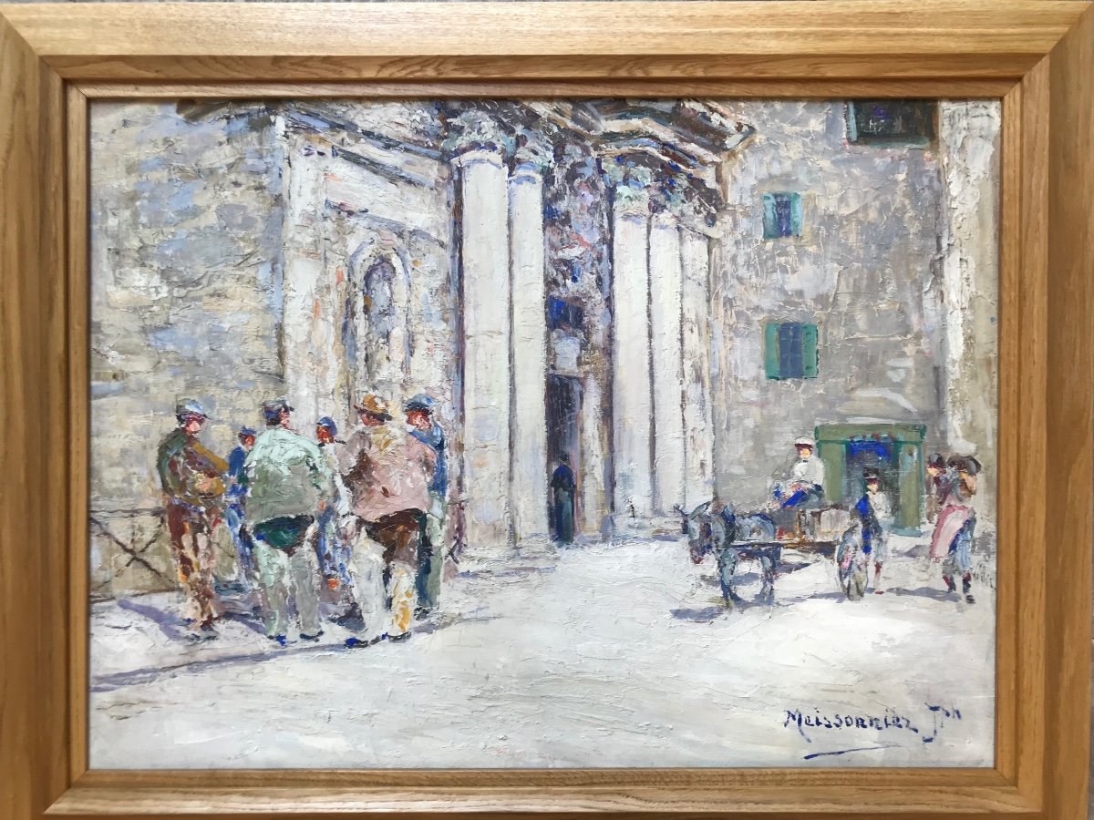 Joseph Meissonnier (1864-1943)-Avignon-Provence-Eglise Sainte Marie à Martigues-Groupe des Trei-photo-3