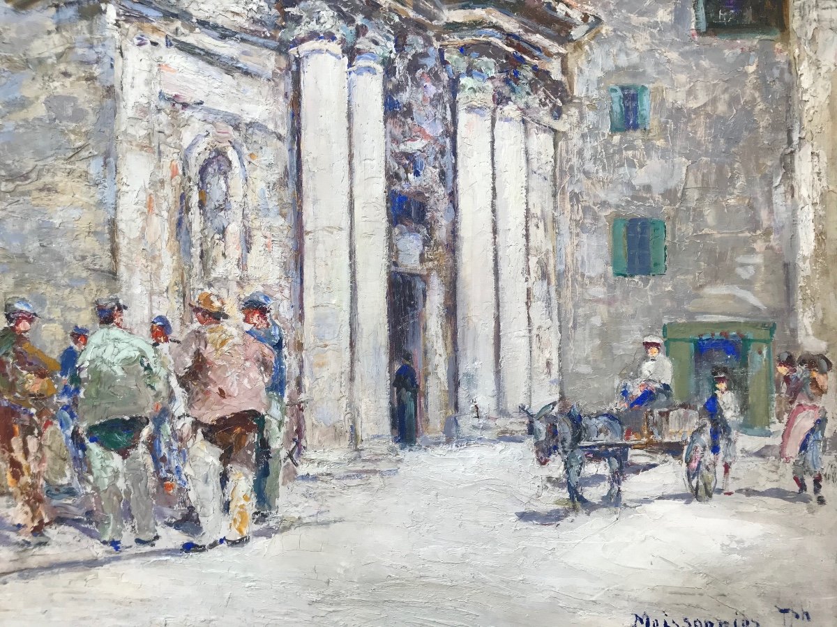 Joseph Meissonnier (1864-1943)-Avignon-Provence-Eglise Sainte Marie à Martigues-Groupe des Trei-photo-4