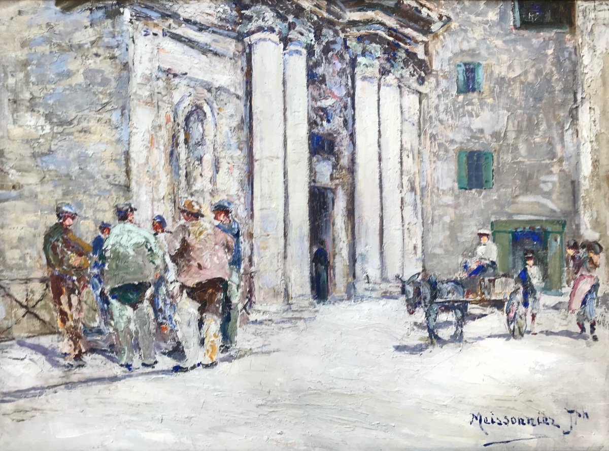 Joseph Meissonnier (1864-1943)-Avignon-Provence-Eglise Sainte Marie à Martigues-Groupe des Trei