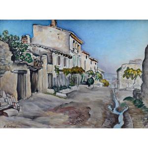 Alfred Lesbros (1873-1940) Provence Avignon Rue Des Peintres à Villeneuve Groupe Des Treize