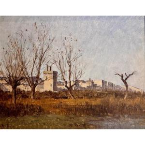 Camille Dufour (1841-1933) Paris Provence The Philippe Le Bel Tower In Villeneuve-lès-avignon