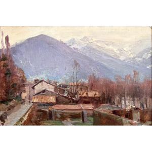 Louis Montagné (1879-1960)-avignon-provence-paris-view Of Thueyts In Ardèche, 1902