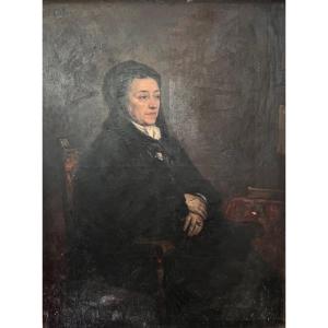Némorin Cabane (1831-1922)- Carpentras-saint-didier-venasque- Portrait Of Madame De Seynes