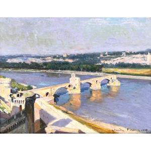 Claude Firmin (1864-1944)-avignon-provence-paris-the Pont Saint Benezet, 1909