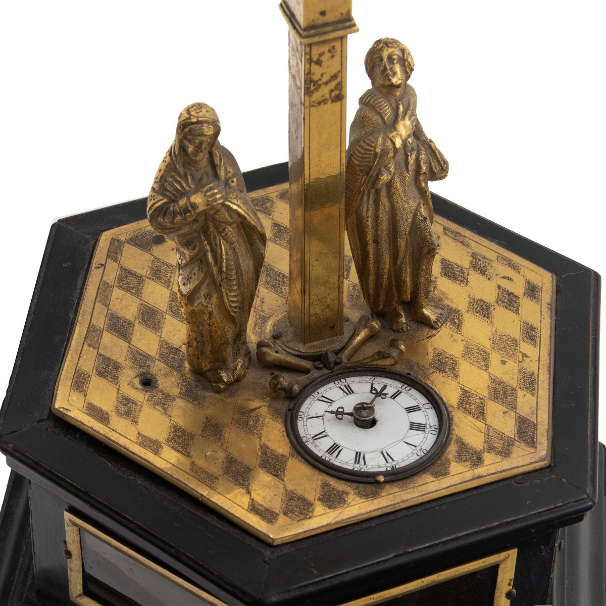 Crucifix Table Clock, Movement Signed By Allodi In Parma-photo-1