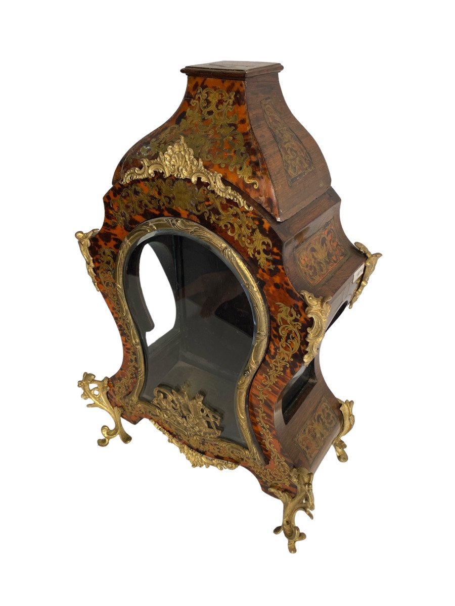 Case For A Clock, Probably French, In Wood And Gilt Bronze, Louis XV Period-photo-3