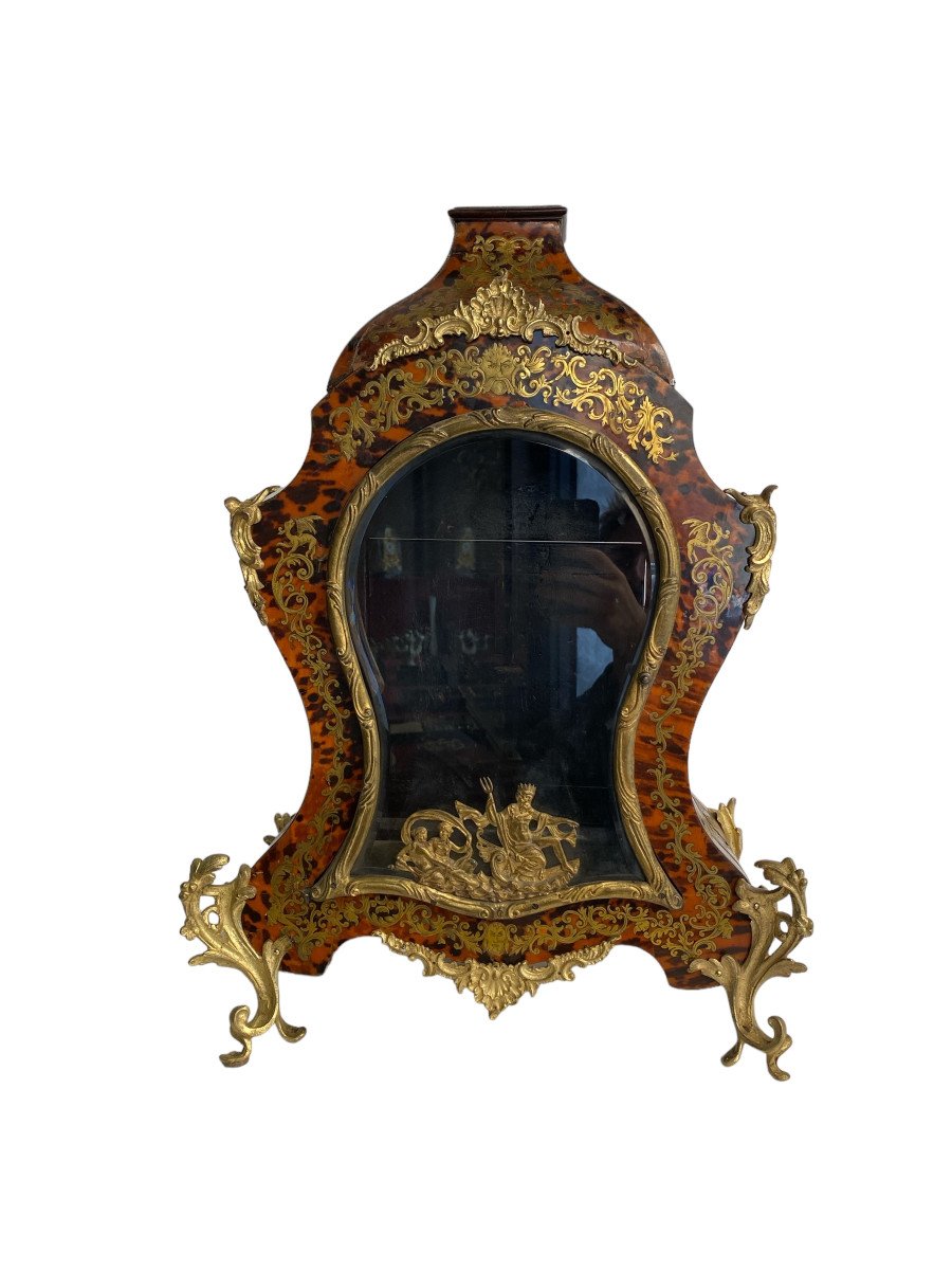 Case For A Clock, Probably French, In Wood And Gilt Bronze, Louis XV Period-photo-4