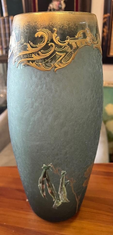 Montjoie Legras Enameled Vase -photo-3