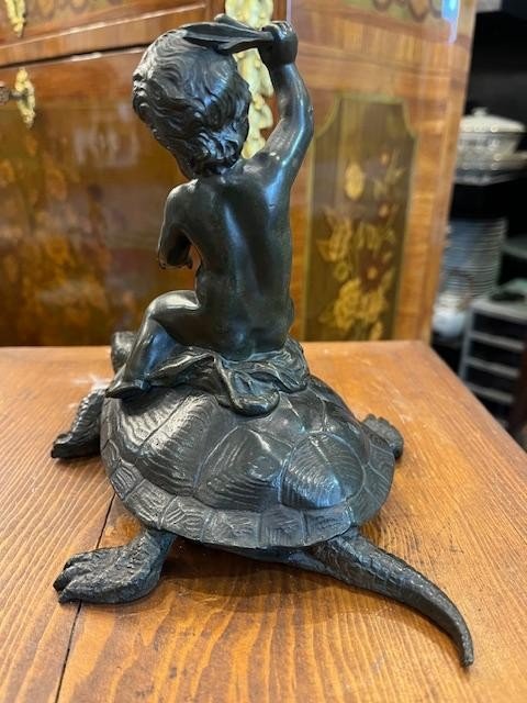 Bronze Child And Turtle-photo-3