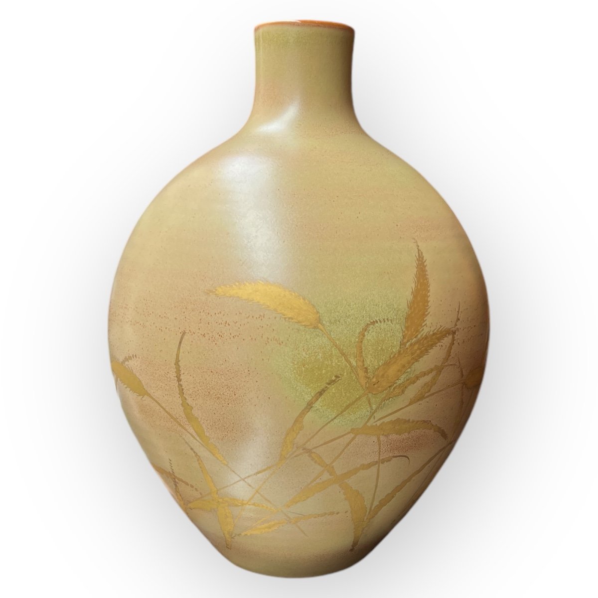 Japon, Vase En Porcelaine Japonaise Par   Haruo Inoue 1910 - 1975 Kyo-yaki-photo-2