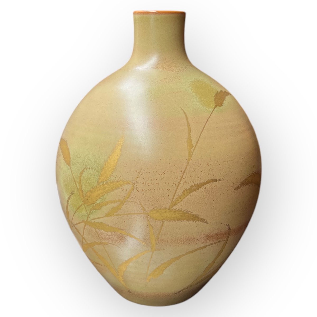 Japon, Vase En Porcelaine Japonaise Par   Haruo Inoue 1910 - 1975 Kyo-yaki-photo-3