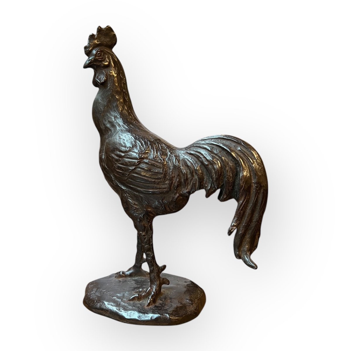 Japan, Bronze Rooster By Yoneji Ichi – Takaoka, 1896-1986-photo-2