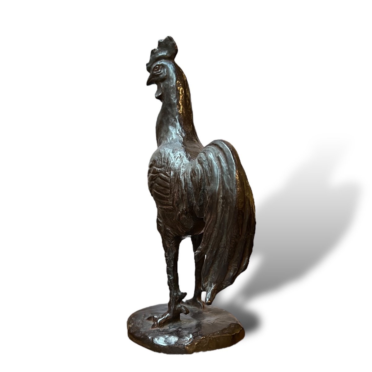 Japan, Bronze Rooster By Yoneji Ichi – Takaoka, 1896-1986-photo-3