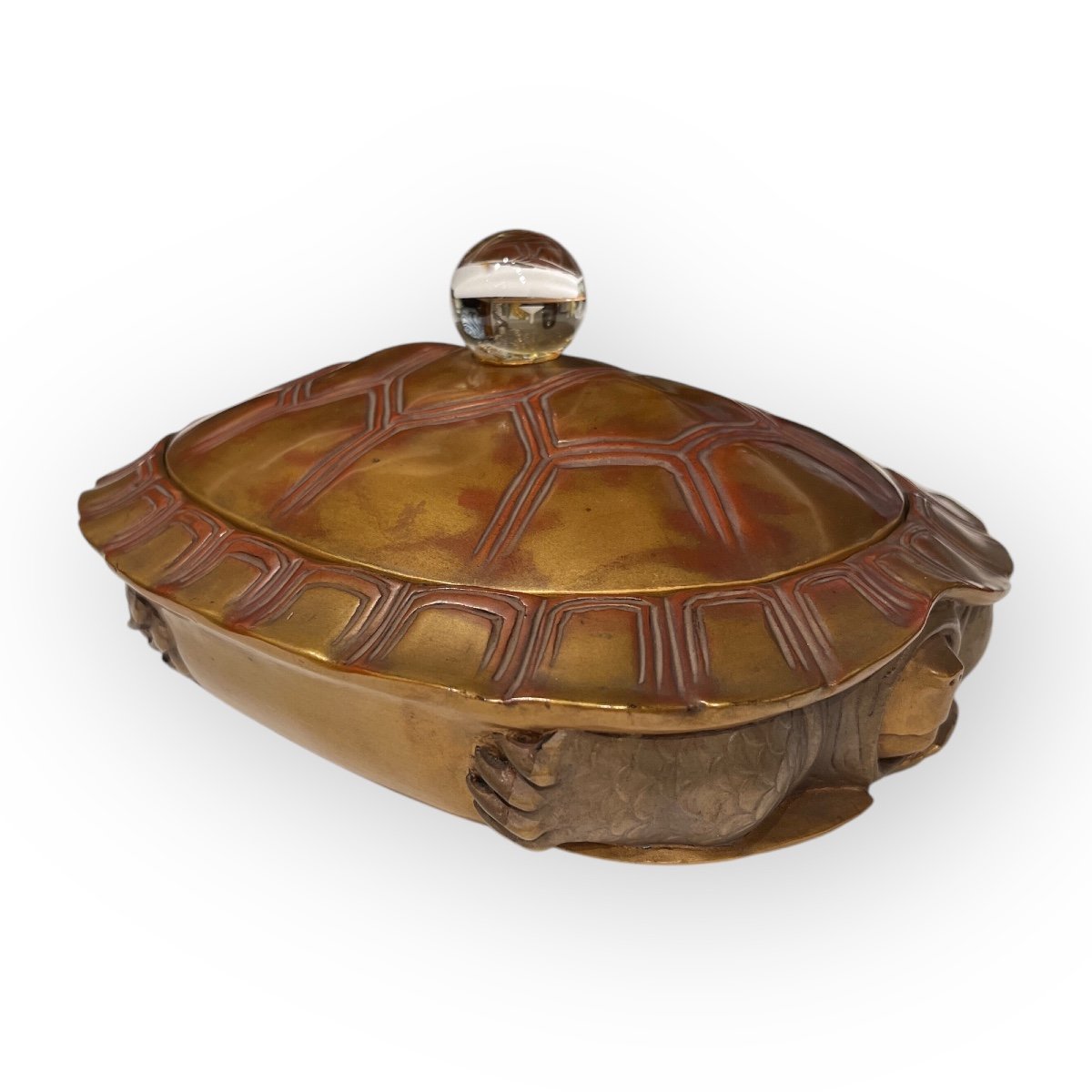 Rare Turtle-shaped Suzuribako, Japan, 19th Century.-photo-4