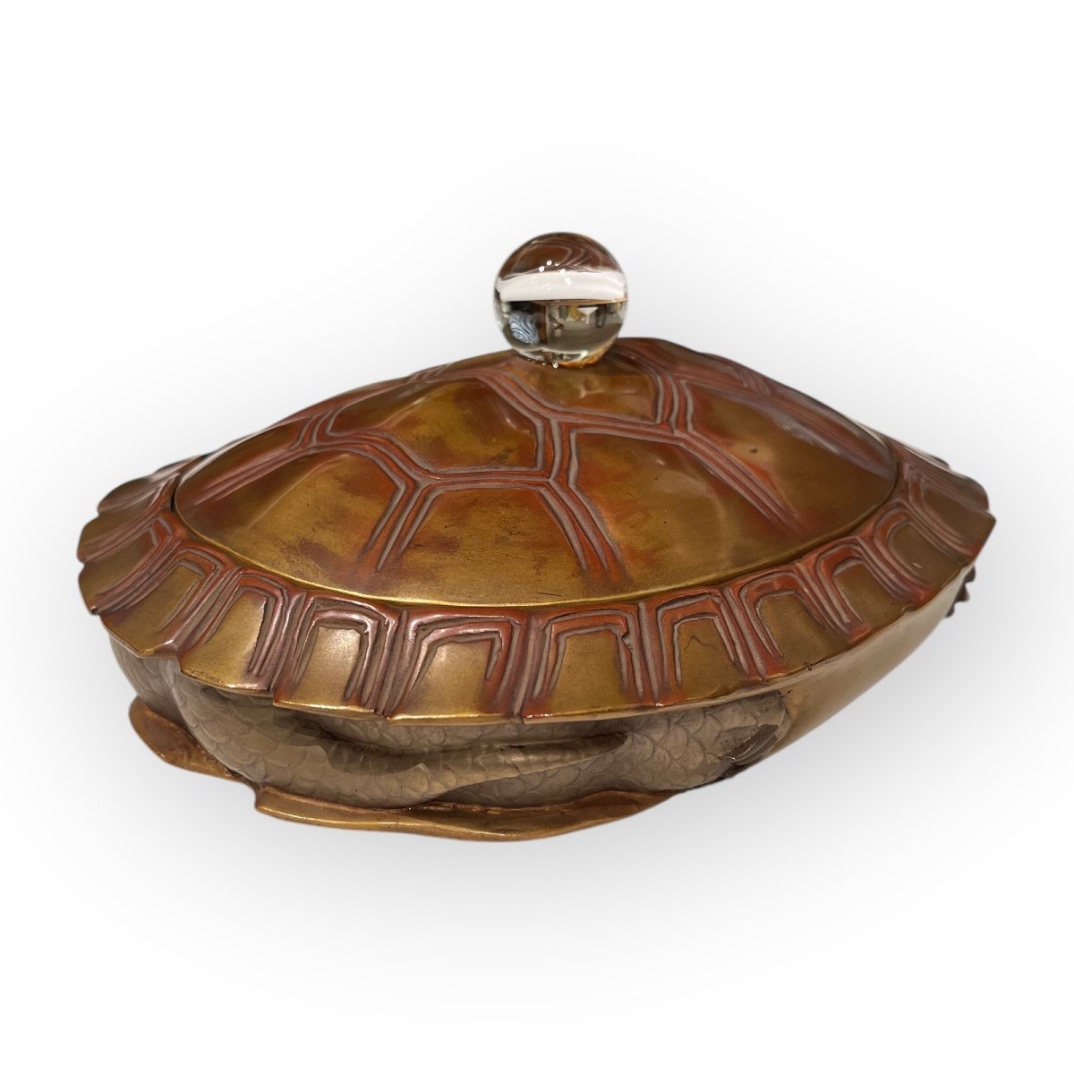 Rare Turtle-shaped Suzuribako, Japan, 19th Century.-photo-5