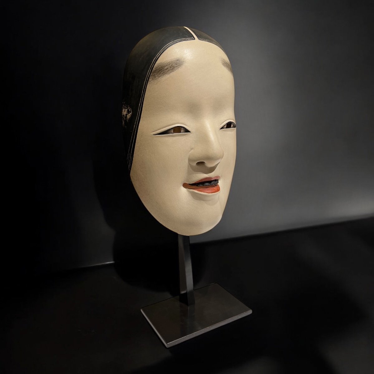 Japanese Noh Theater Mask Depicting Ko-omote, Japan, 19th Century.-photo-4