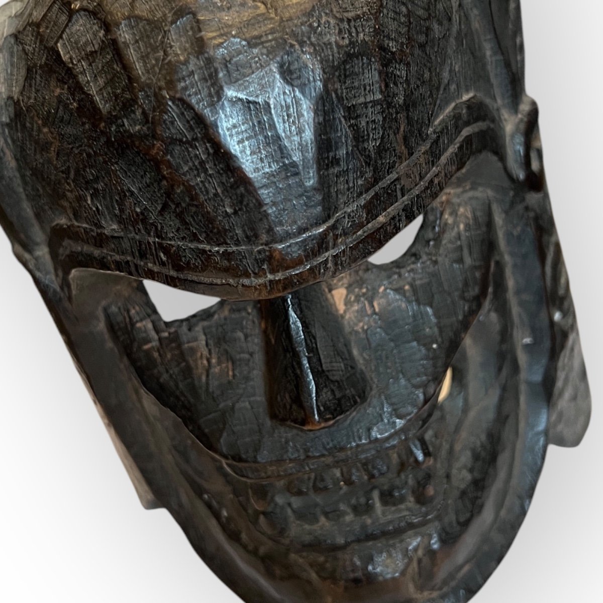 Nepal, Carved Wooden Mask Circa 1900.-photo-1