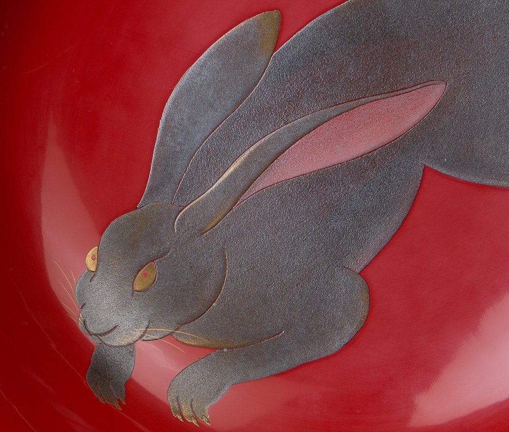 Lacquer Plate, The Rabbit - Japan, Kakutaro Yamazaki (1899-1984)-photo-5