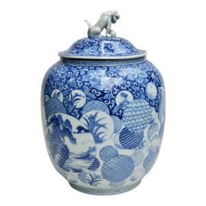 Grand Vase En Porcelaine De Arita, Japon 19e Siècle