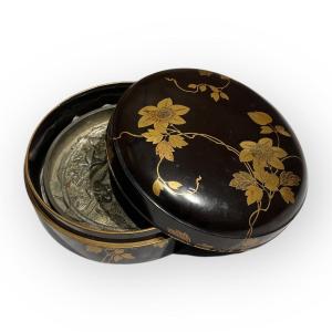 Japanese Bronze Mirror And Lacquer Box, Japan, Edo Period, 18th Century 