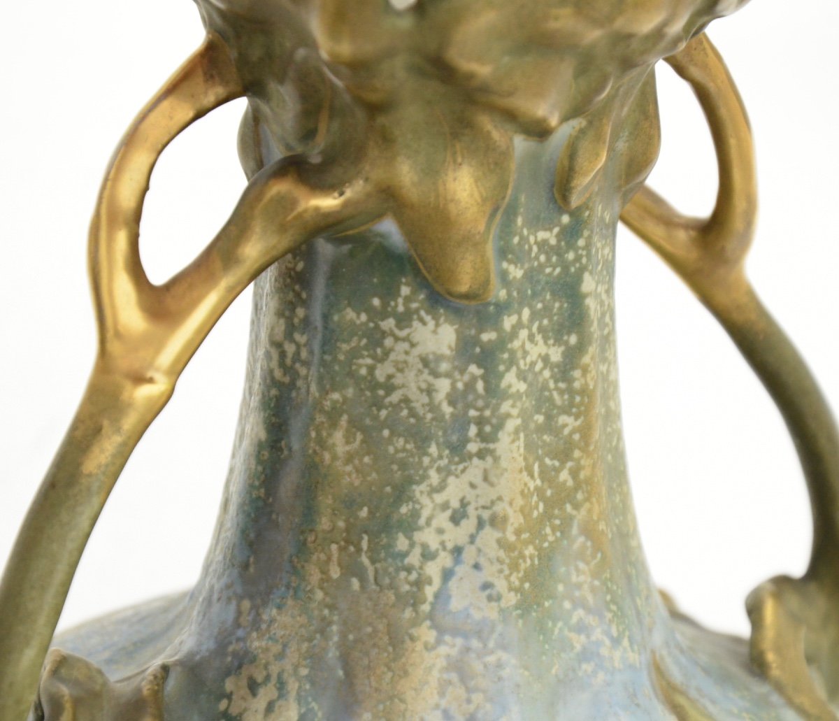 Vase Art Nouveau En Porcelaine Amphora Teplitz Vienna Austria Circa 1900 -photo-6