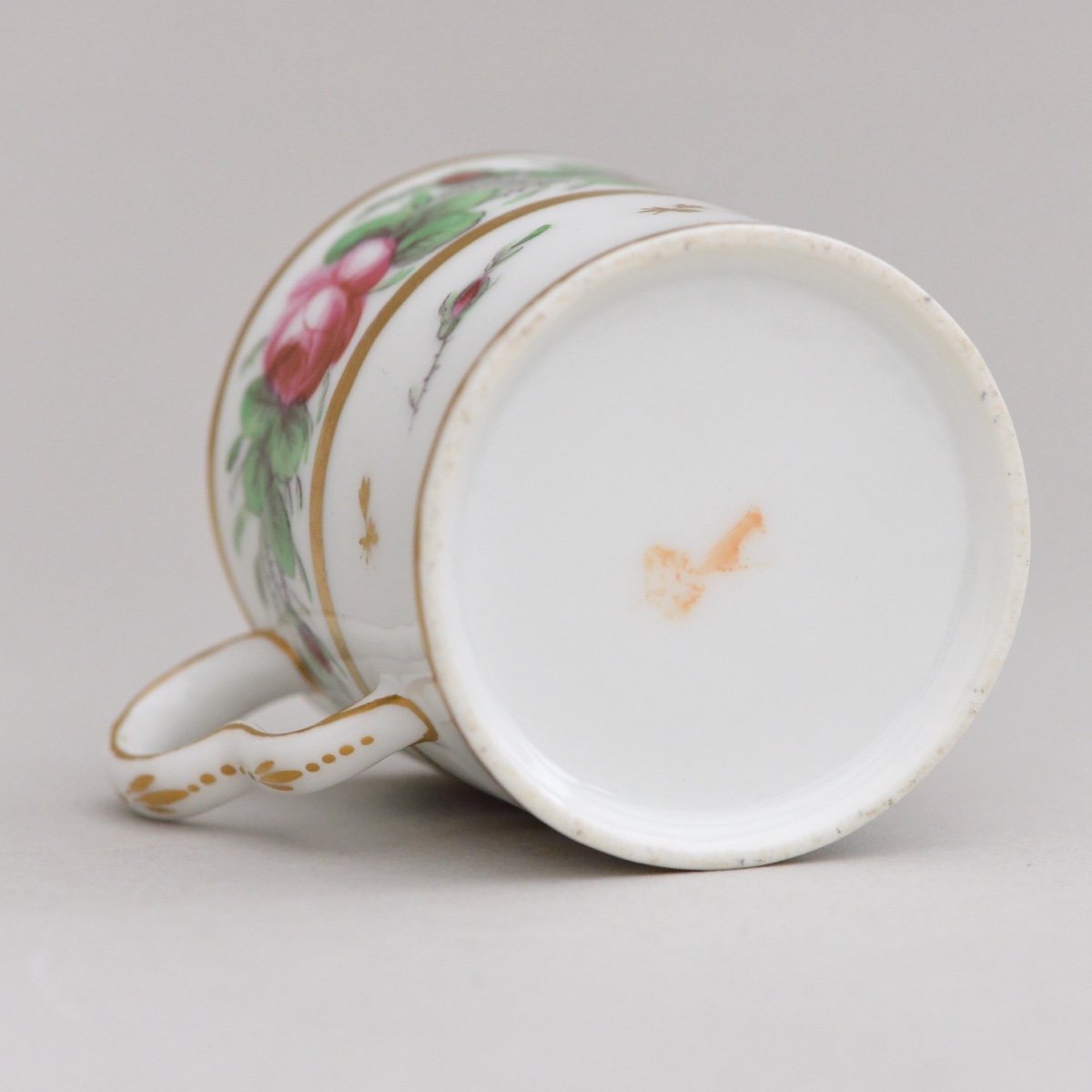 Pair Of Paris Porcelain Cups Manufacture De La Reine De Rue Thiroux 1780-photo-3