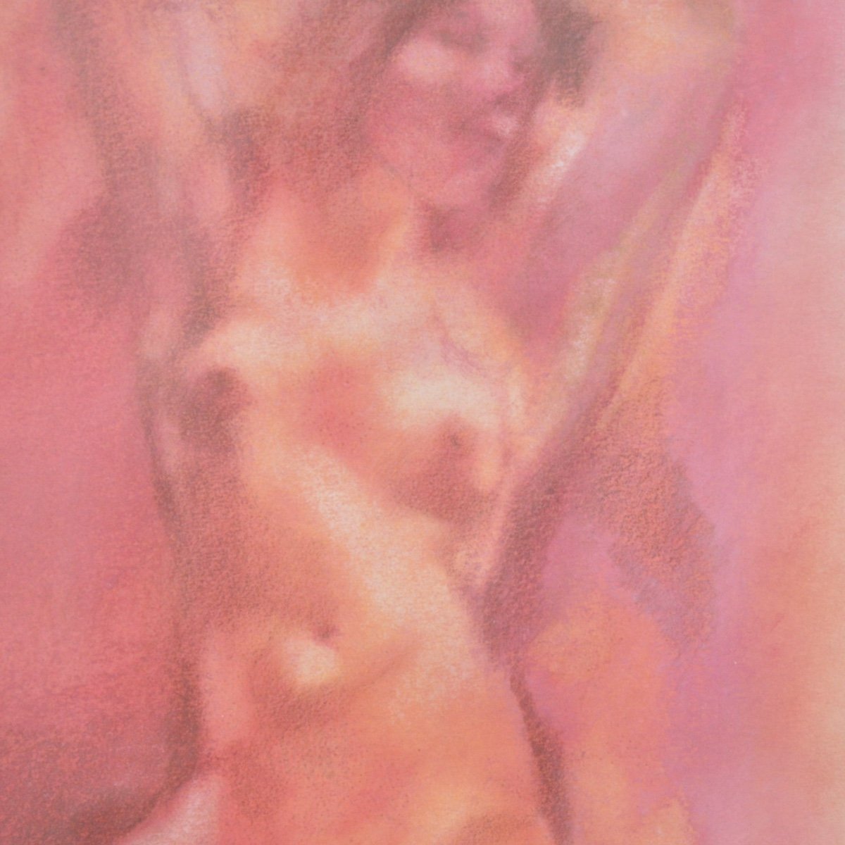 Marcel Von Sijben De Maroije (1878-1962) Nude Chalk Drawing-photo-2