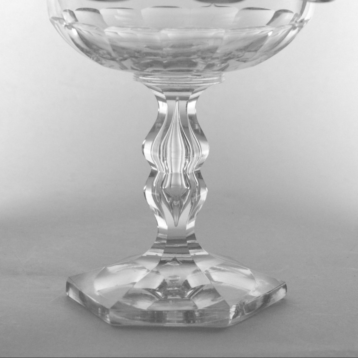 Pair Of Val Saint Lambert Crystal Drageoirs, Prince Of Wales Model, 19th Century-photo-4