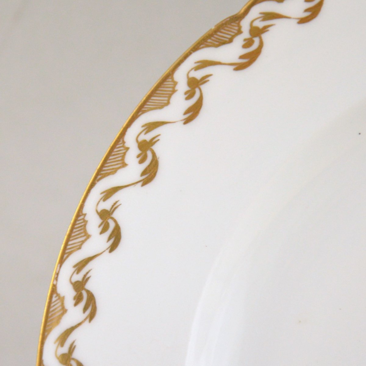 Louis Cretté Brussels Porcelain Plate With Gilded Landscape Decor Circa 1800 Signed Lc-photo-3