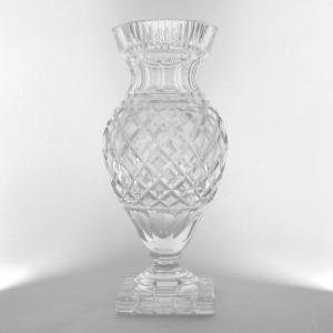 Vase En Cristal Décor Diamant XIXème