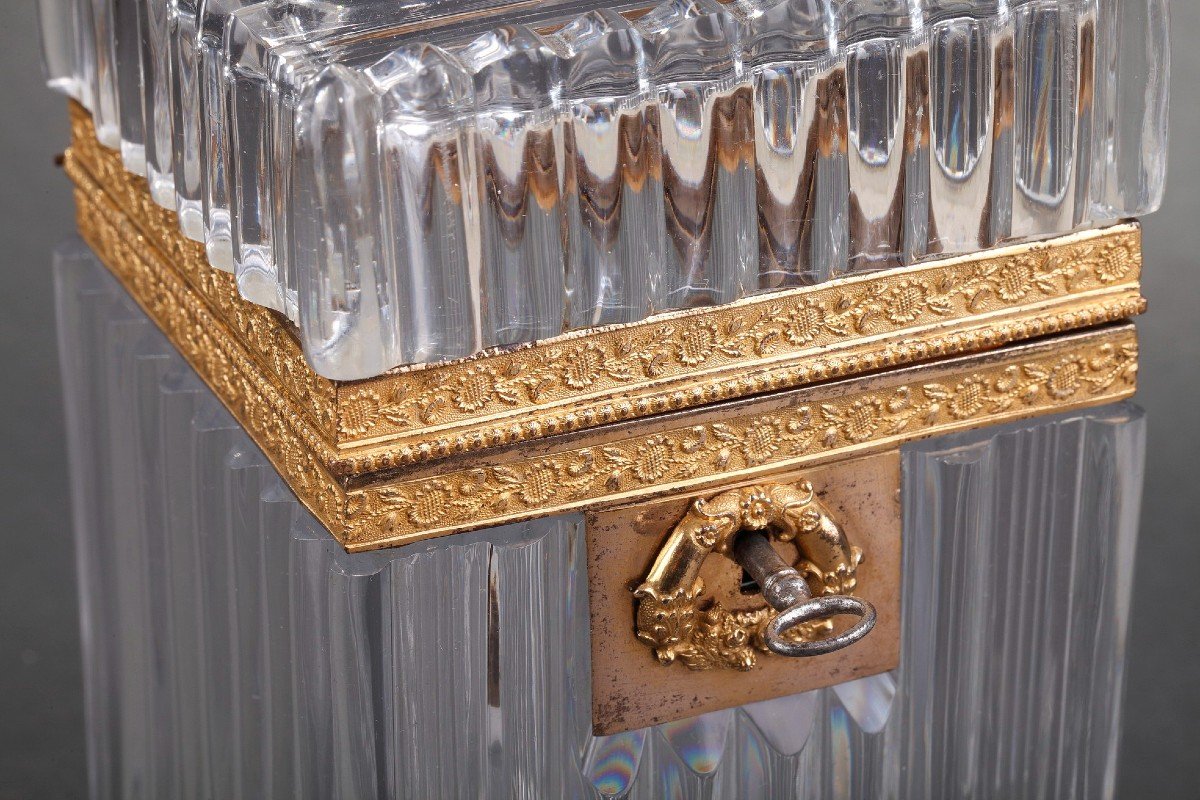 Charles X Cut Crystal Casket With Ormolu Mounts. -photo-4