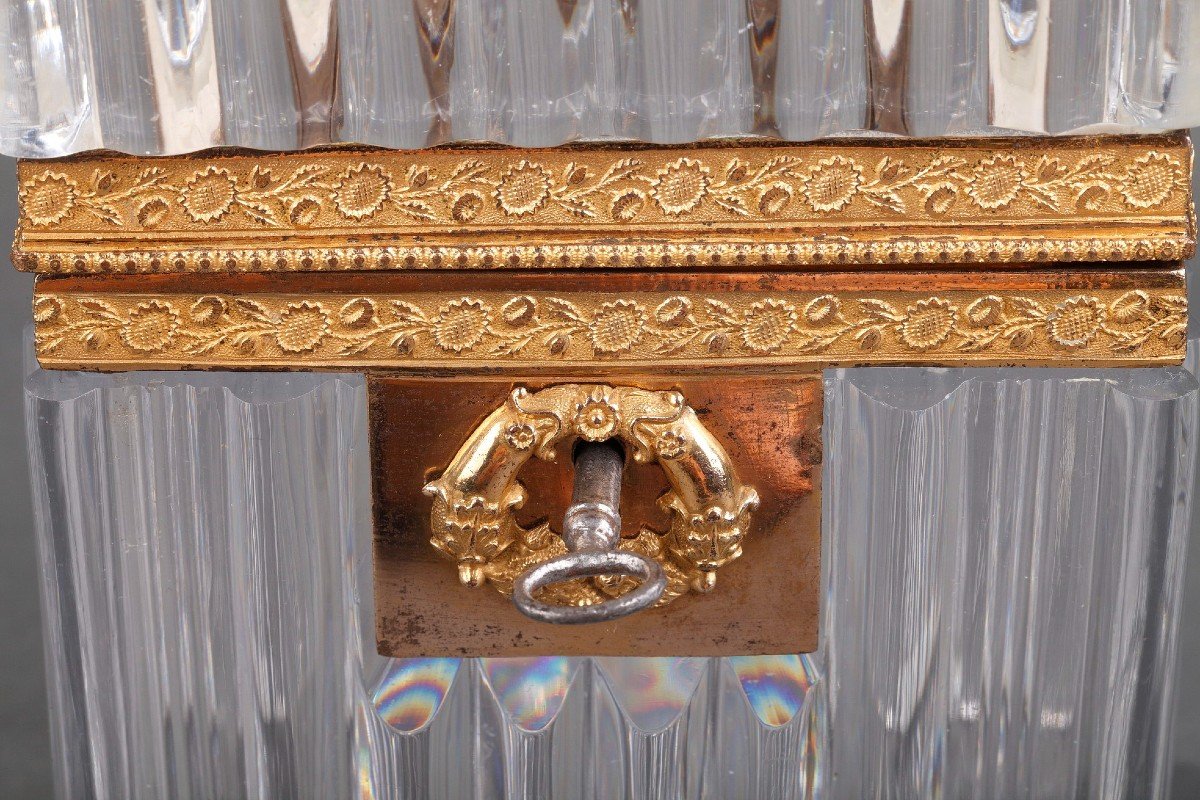 Charles X Cut Crystal Casket With Ormolu Mounts. -photo-1