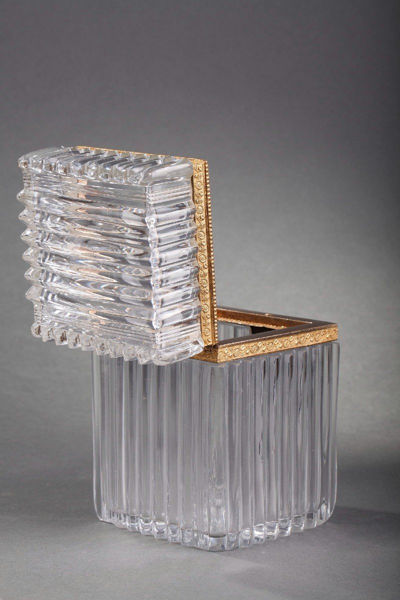 Charles X Cut Crystal Casket With Ormolu Mounts. -photo-5