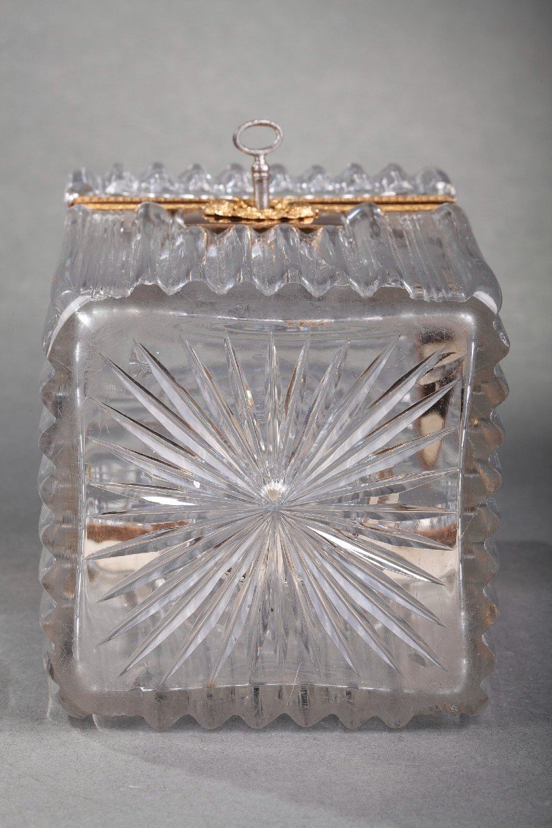 Charles X Cut Crystal Casket With Ormolu Mounts. -photo-6