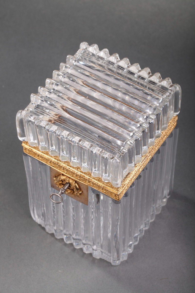 Charles X Cut Crystal Casket With Ormolu Mounts. -photo-7