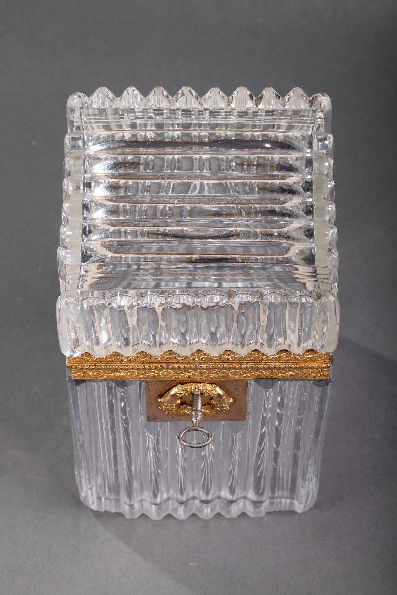 Charles X Cut Crystal Casket With Ormolu Mounts. -photo-8