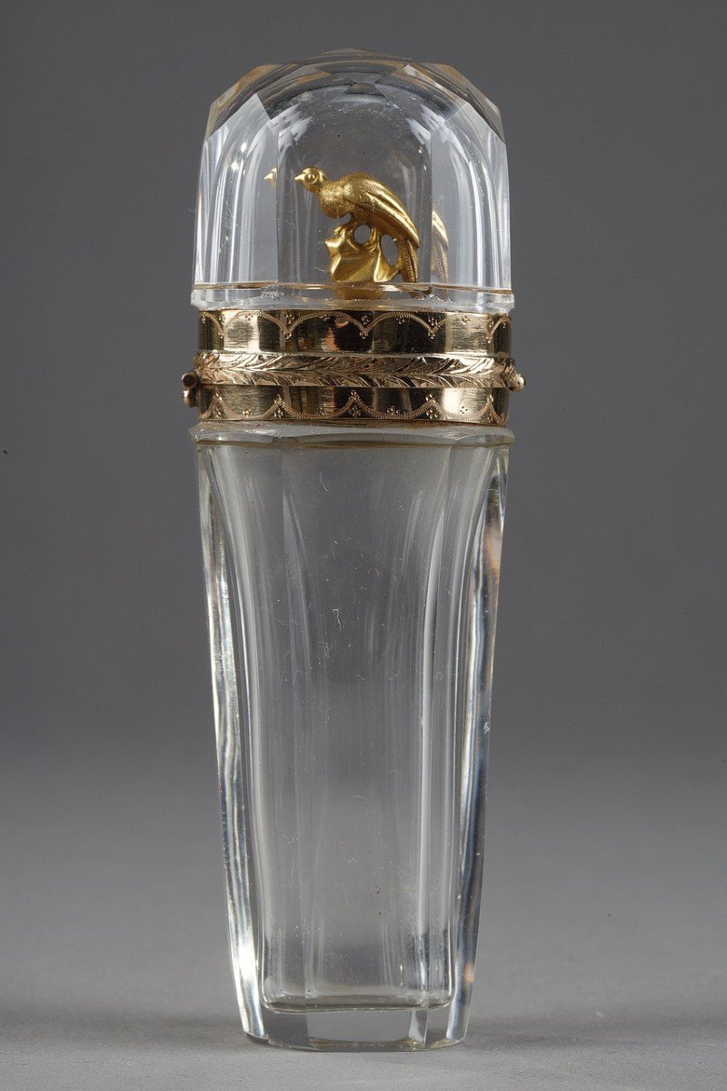 Flacon En Cristal Et Or XVIIIe Siècle. Louis XVI. 