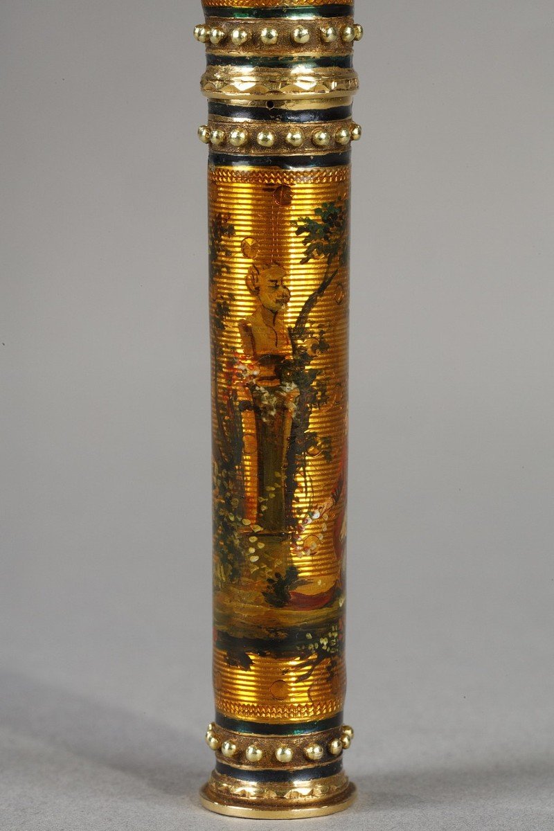 Wax Case In Gold And Enamel, Late 18 Century.-photo-4