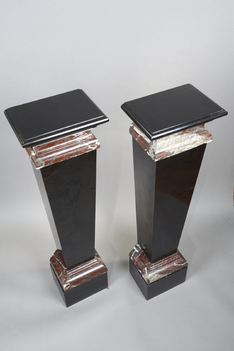 Pair Of Red Marble Sheaths From The 19th Century-photo-8