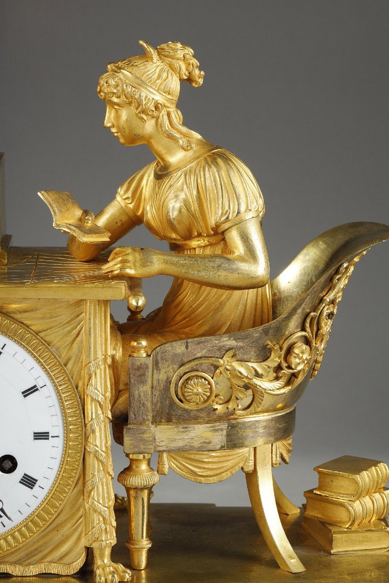 Empire Clock The Astronomy Lesson, Early 19th Century-photo-4