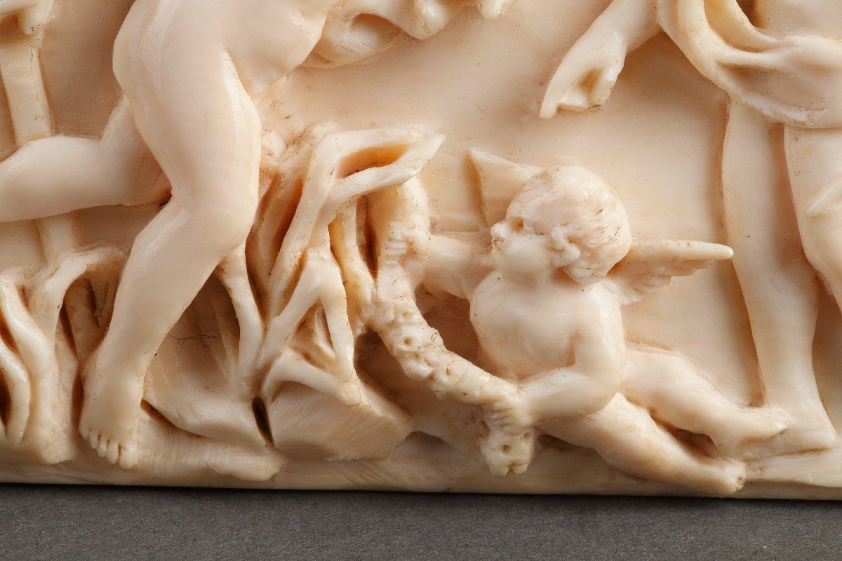 Ivory Plate "the Loves Of Poseidon" Late 18th Century-photo-4