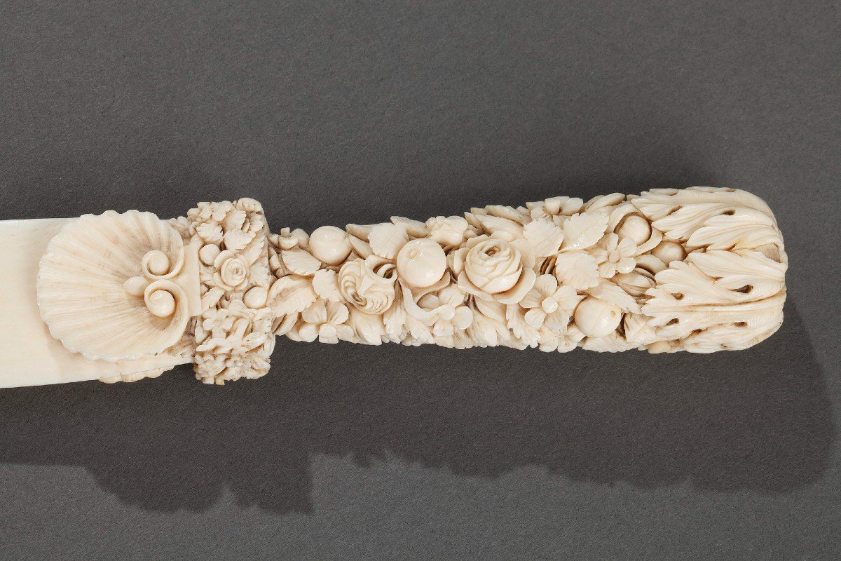 Paper Opener In Ivory From Dieppe From The Mid-19th Century-photo-4